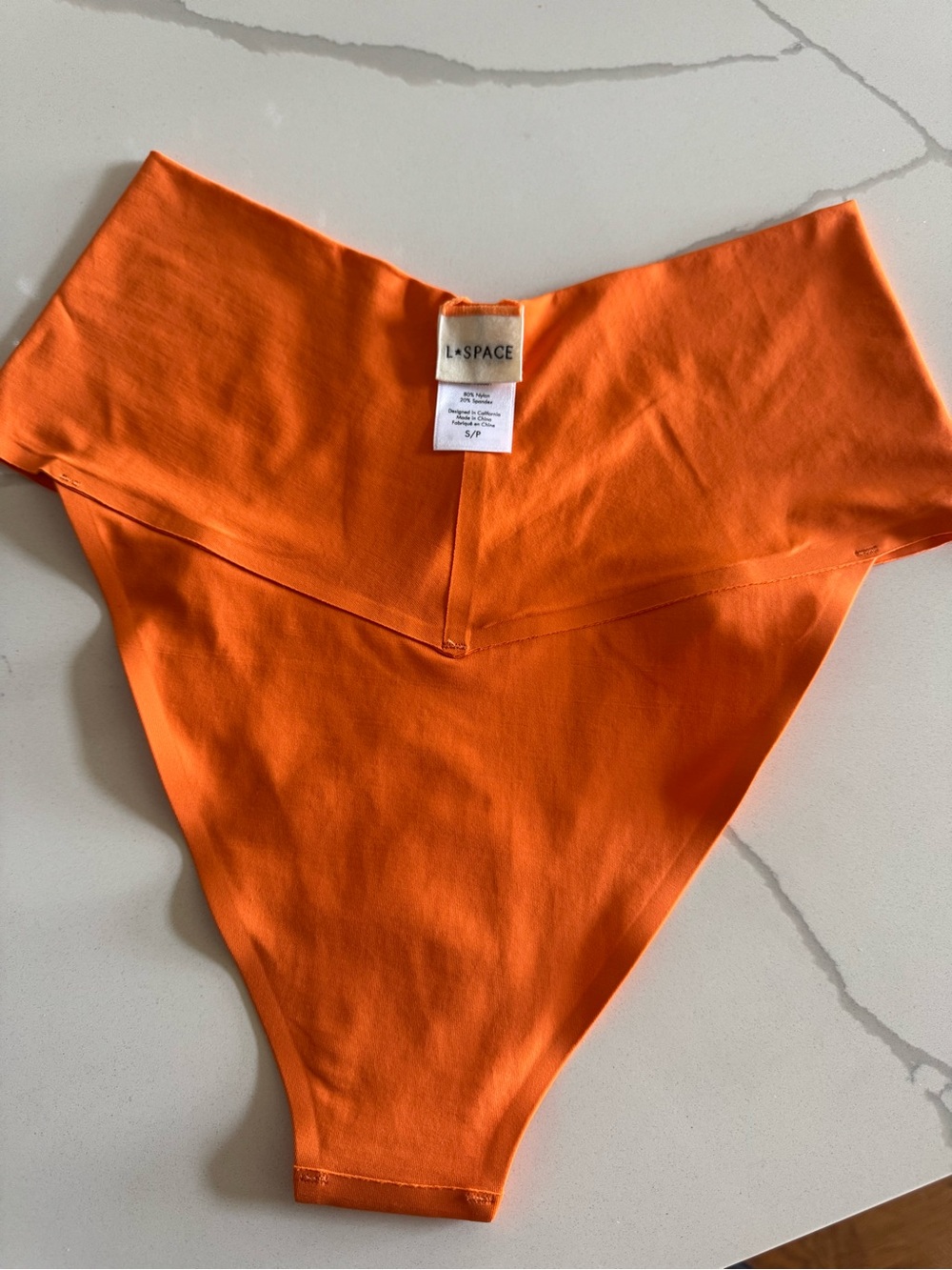 L*Space High-Waist Swim Bottoms Orange - sz S